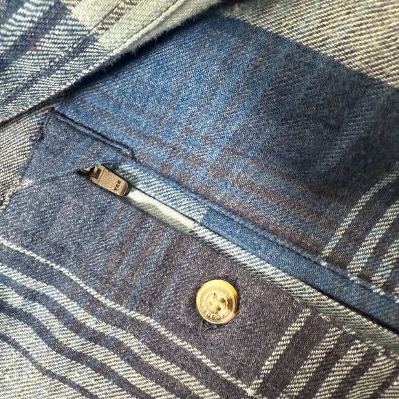 Toad & Co Men's Medium Shirt Blue Flannel Plaid Button - Picture 12 of 12